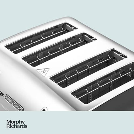Morphy Richards Venture Black 4 Slice Toaster - Defrost Setting - High Lift Feature - 240131