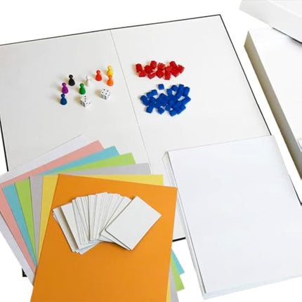 APOSTROPHE Games Create Your Own Opoly Board Game – Blank Game Board with Accessories, Blank Cards, Property Cards – 2+ Players, Ages 10+