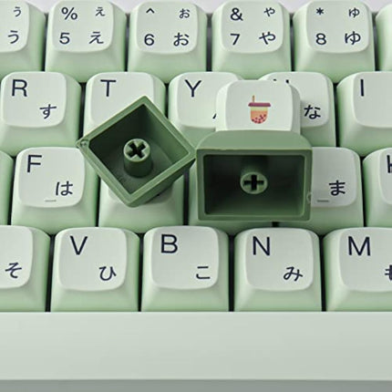 Sunzit Keycaps, PBT Keycaps 124 Key Keycaps XDA Profile Dye Sublimation Matcha Keycaps Suitable for Cherry MX Mechanical Keyboard