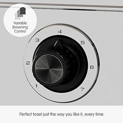 Morphy Richards Venture Cream 4 Slice Toaster - Defrost Setting - High Lift Feature - 240132