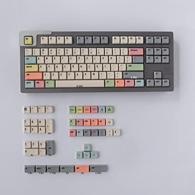 PBT Keycaps 129 Keys XDA Profile Dye-Sub Personalized Canvas Keycap Set Compatible 61/64/87/104/108 Cherry Mx Switches Mechanical Gaming Keyboard