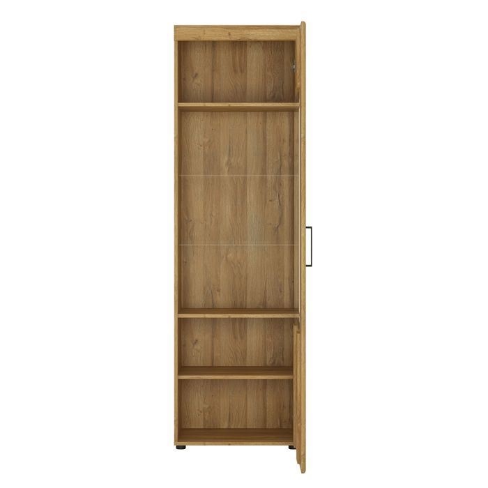 Cortina Tall Glazed Display Cabinet (RH) in Grandson Oak Furniture To Go Ltd
