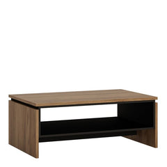 Brolo Coffee Table With the Walnut and Dark Panel Finish