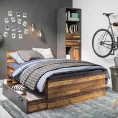 Brooklyn Single Bed Frame 120cm in Walnut Furniture To Go Ltd