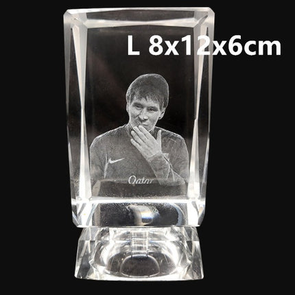 3D Laser Square Crystal Photo Frame With Love Custom Glass Cube