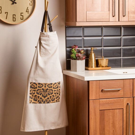 London Leo Leopard Print Apron