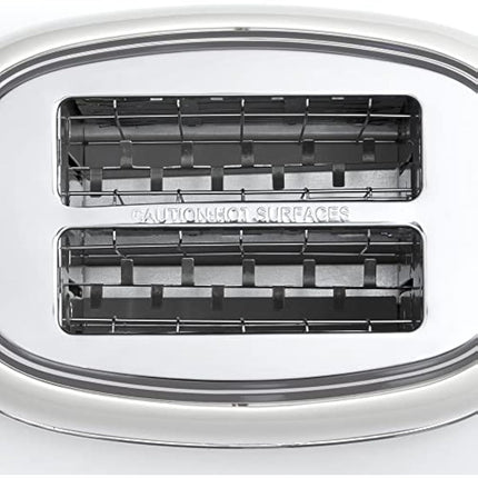 Haden Heritage White Toaster 2 Slice - Variable Browning Control - Electric Stainless Steel Toaster - Economy Mode - Reheat, Cancel and Defrost Functions - 1370-1630W