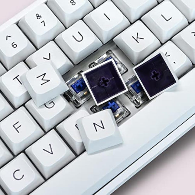 dagaladoo XVX 189-Key Double Shot PBT Keycaps, XVX Profile for Cherry/Gateron MX Switches, 60%/65%/75%/100% Mechanical Keyboards, White/Purple