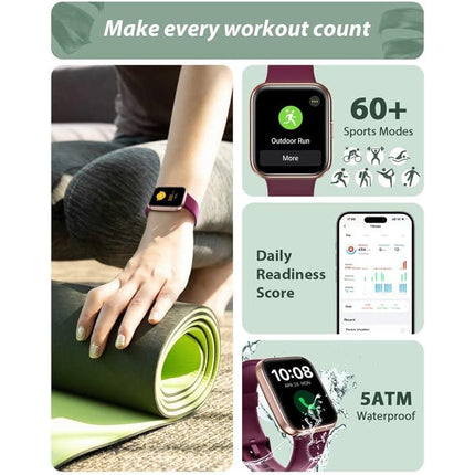 Smart Watch for Men Women (Answer/Make Call), Alexa Built-in, 1.8" Touch Screen Fitness Watch with SpO2 Heart Rate Sleep Monitor, 100 Sport, IP68 Waterproof Step Counter Smartwatch for iPhone Android