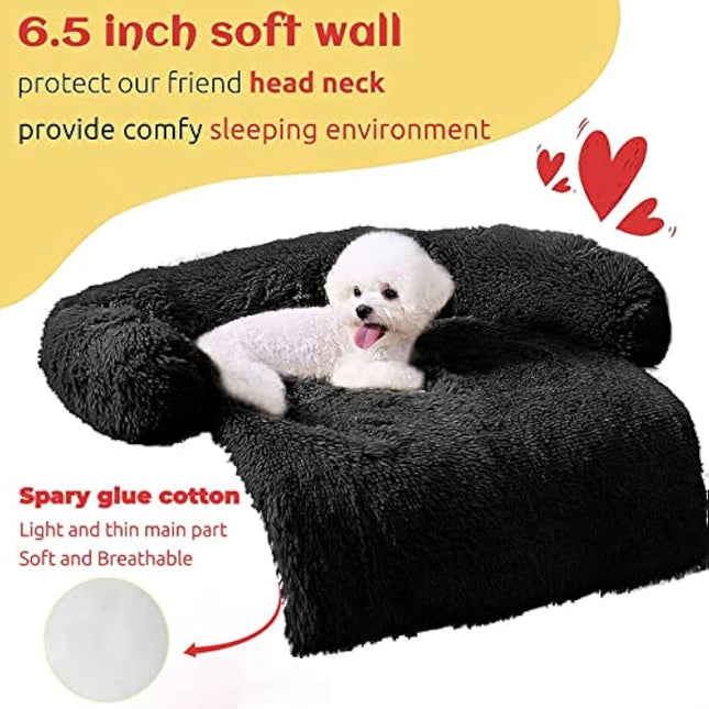 ANWA Dog Sofa Bed Cover - Plush Mat for Dog Furniture and Couch Protection - Soft Washable Bed Mat for Dogs - 40" x 40" x 6"
