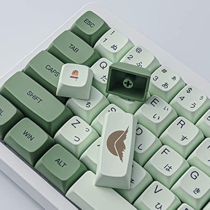 Sunzit Keycaps, PBT Keycaps 124 Key Keycaps XDA Profile Dye Sublimation Matcha Keycaps Suitable for Cherry MX Mechanical Keyboard