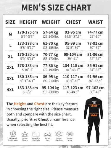 Owntop Men's Full Length 3/2mm Wetsuit, Ultra-Stretch Long Sleeve Winter Wetsuit, Back Zip Adult Neoprene Surfing Diving Wet Suit, Men Black XXL
