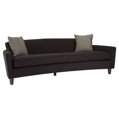 3 Seater Black Dimity Fabric Sofa, Rania