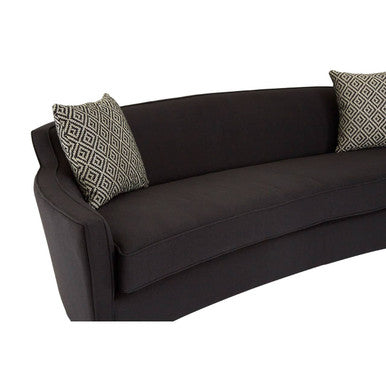 3 Seater Black Dimity Fabric Sofa, Rania