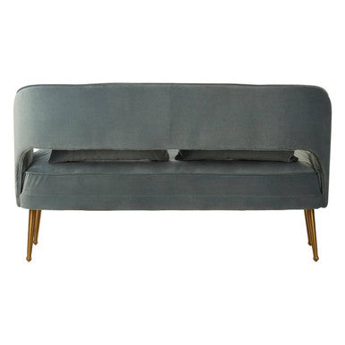 2 Seater Dusky Blue Velvet Sofa, Hendricks