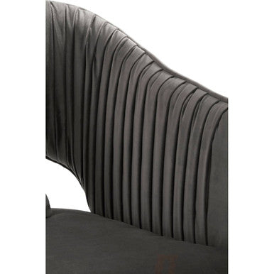 2 Seater Grey Velvet Sofa, Hendricks