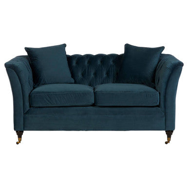 2 Seater Midnight Velvet Sofa, Sabrina