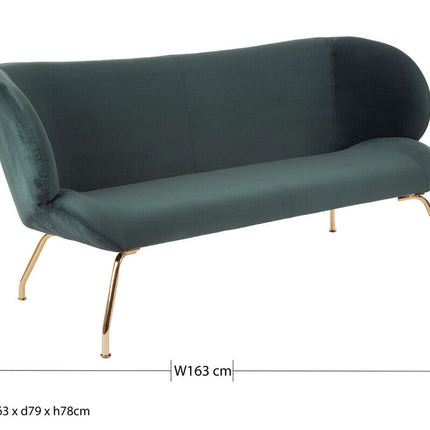 2 Seater Green Sofa, Kolding