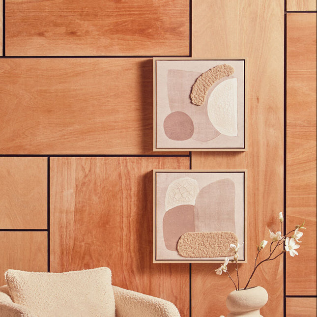 Astratto Set Of 2 Natural Textured Wall Art