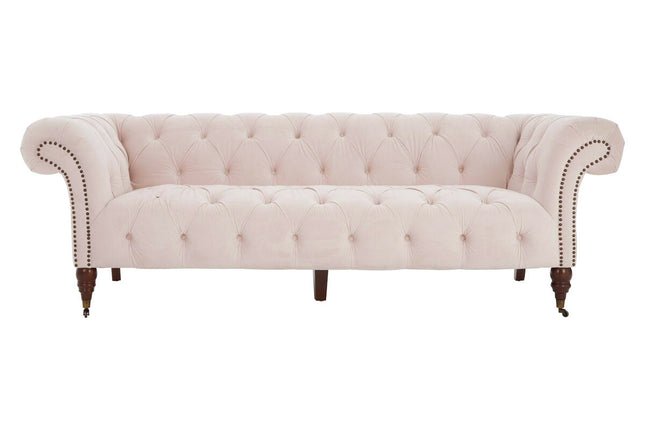 3 Seater Blossom Fabric Chesterfield Sofa, Suri