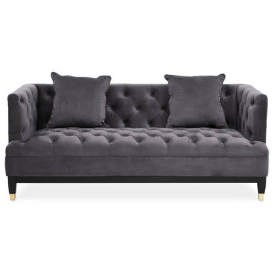 2 Seater Viola Pirate Grey Fabric Sofa, Sefira