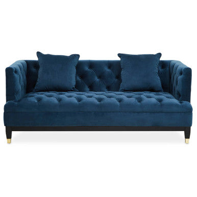 2 Seater Navy Fabric Sofa, Sefira