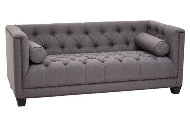 2 Seater Grey Fabric Sofa, Surina