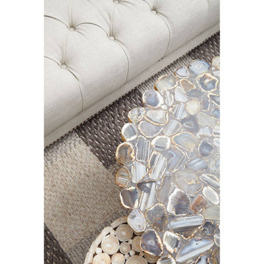 2 Seater Stone Fabric Sofa, Surina