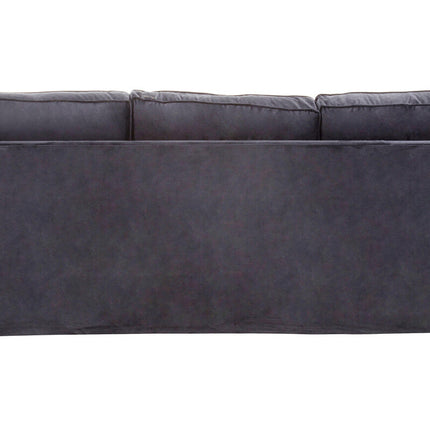 3 Seater Black Velvet Sofa, Ralph