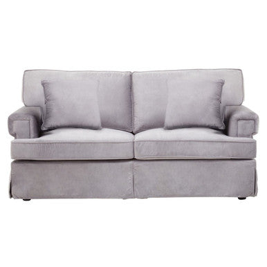 2 Seater Grey Velvet Sofa, Ralph