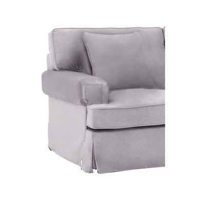2 Seater Grey Velvet Sofa, Ralph