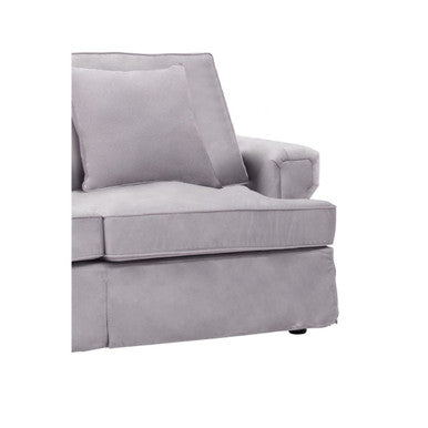 2 Seater Grey Velvet Sofa, Ralph