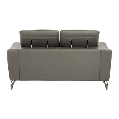 2 Seater Grey Leather Sofa, Padua