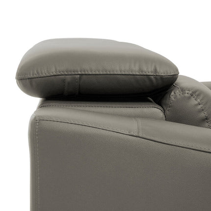 2 Seater Grey Leather Sofa, Padua