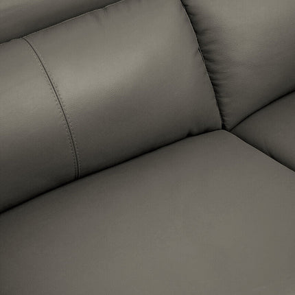 2 Seater Grey Leather Sofa, Padua