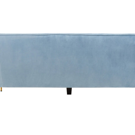 3 Seater Aqua Blue Velvet Sofa, Yasmeen