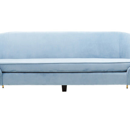 3 Seater Aqua Blue Velvet Sofa, Yasmeen