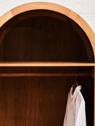 Lyon Rattan and Oak Wood 2 Door Wardrobe