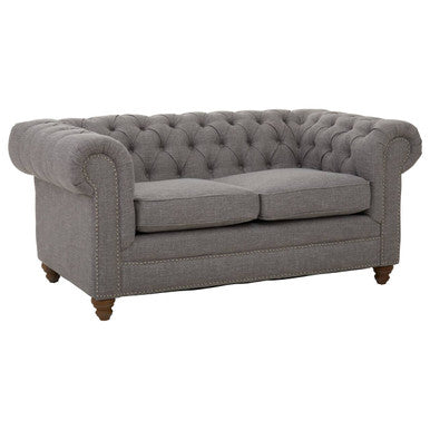 2 Seater Grey Linen Sofa, Stella