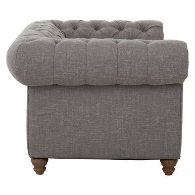 2 Seater Grey Linen Sofa, Stella