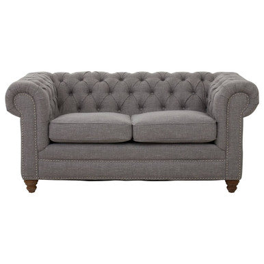 2 Seater Grey Linen Sofa, Stella