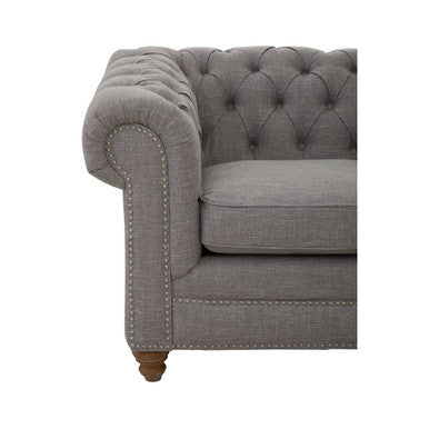 2 Seater Grey Linen Sofa, Stella