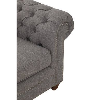 2 Seater Grey Linen Sofa, Stella