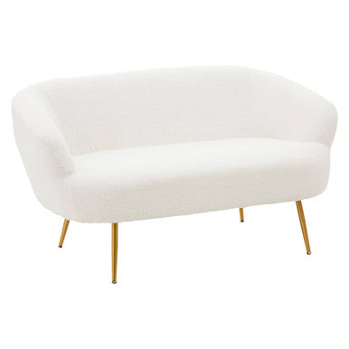 2 Seater Sofa With Gold Finish Legs, Yazmin