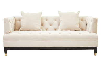 2 Seater Ivory Fabric Sofa, Sefira