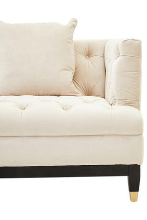 2 Seater Ivory Fabric Sofa, Sefira