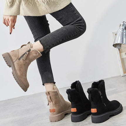 Women's Winter Velvet Warm Thick Cotton Furry Boots