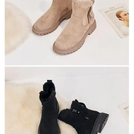 Women's Winter Velvet Warm Thick Cotton Furry Boots