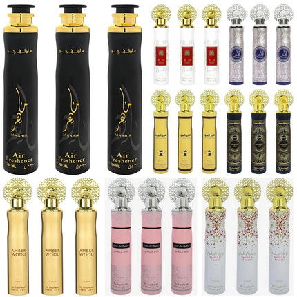 Arabian Air Freshener 6 x 300ml Long Lasting Room Spray Choose 6 Mix And Match
