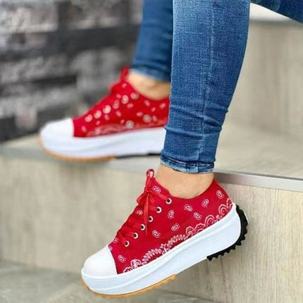 Printed Fashion Wedge Spring Casual Sneakers